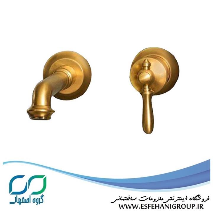 شیرآلات روشویی توکار شودر مدل زیگموند دو تکه طلامات BRASS